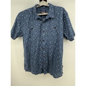 Patagonia Men's Short Sleeve Button Down Shirt Hemp Organic Cotton